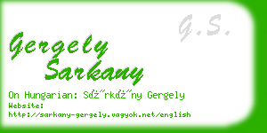 gergely sarkany business card